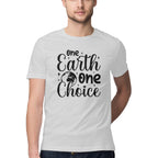 Men's One Earth One Choice Design Printed T-Shirt
