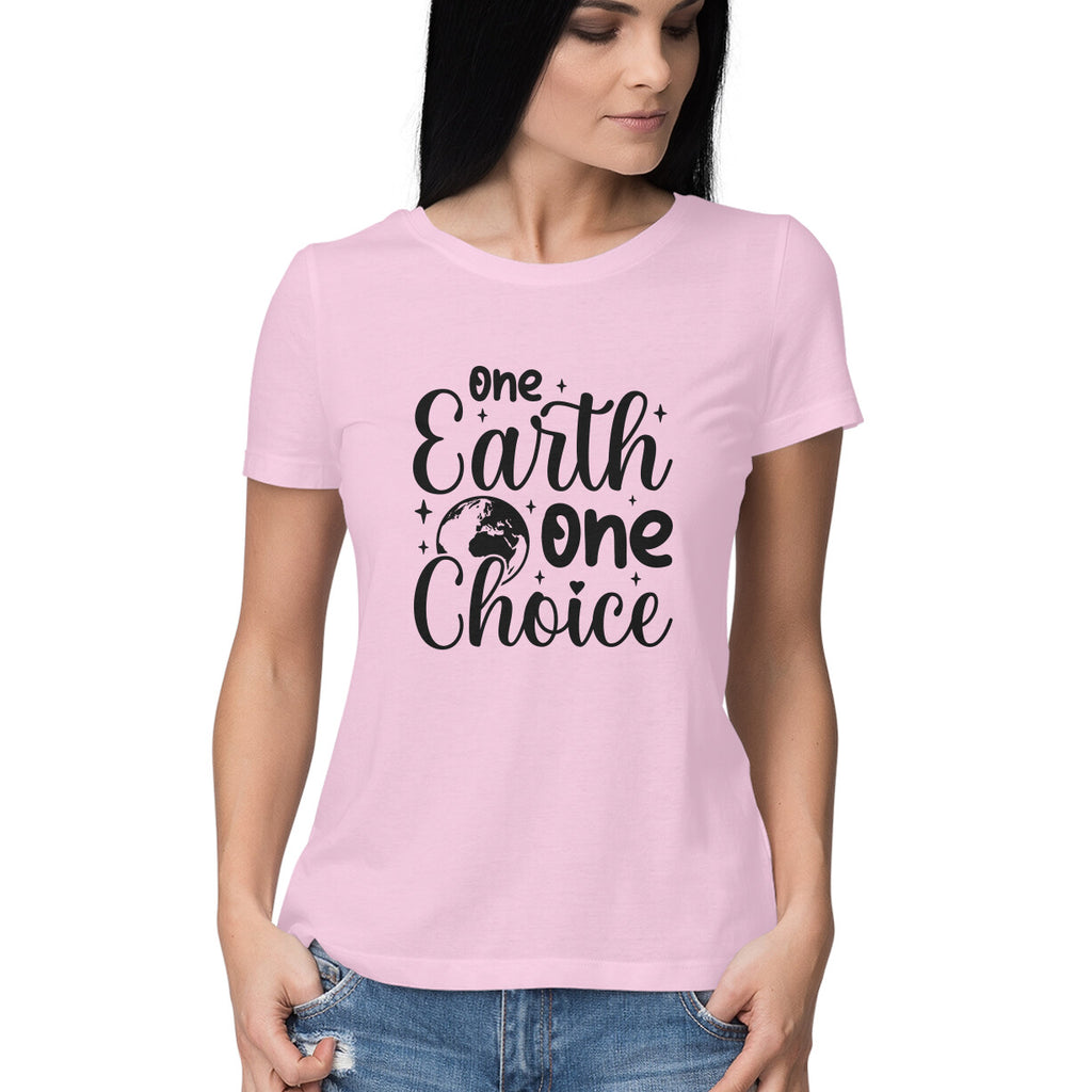 Women's One Earth One Choice Graphics Printed T-Shirt