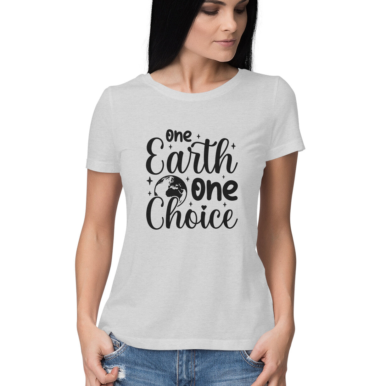 Women's One Earth One Choice Graphics Printed T-Shirt