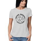 Women's Reuse Reduce Recycle Graphics Printed T-Shirt