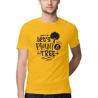 Men's Let's Plant Tree Design Printed T-Shirt