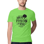 Men's Let's Plant Tree Design Printed T-Shirt
