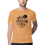 Men's Let's Plant Tree Design Printed T-Shirt