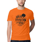 Men's Let's Plant Tree Design Printed T-Shirt