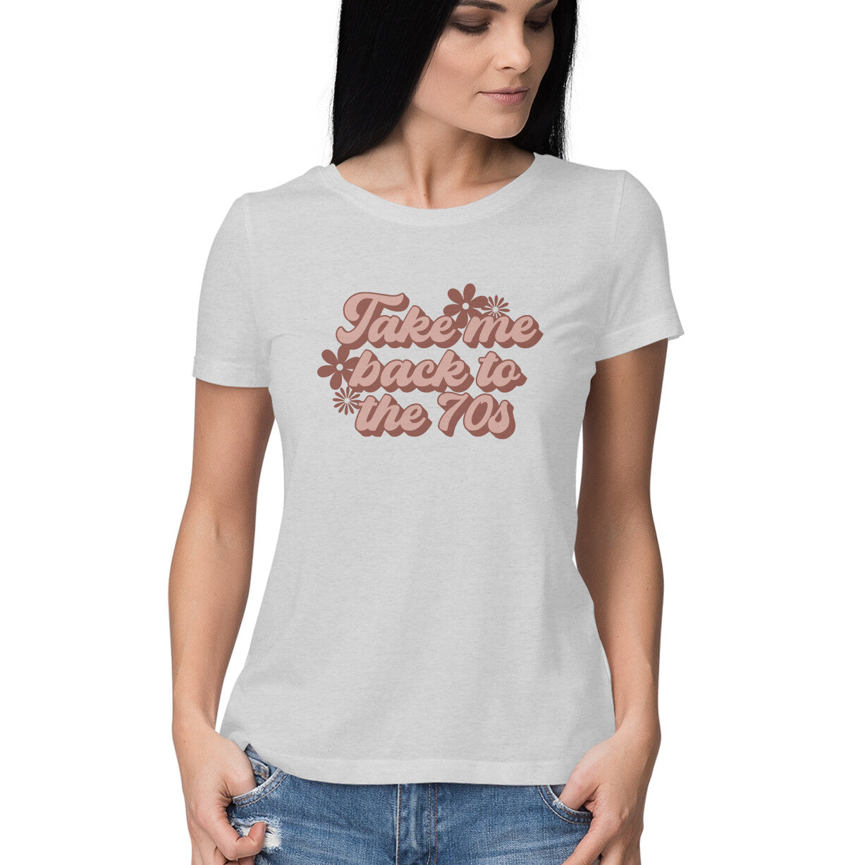 Women's Take me back to the 70's Design Printed T-Shirt