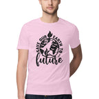 Men's Save Our Earth To Future Design Printed T-Shirt