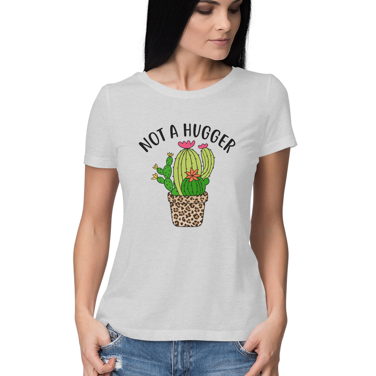 Women's Not A Hugger Sarcastic Quotes T-Shirt