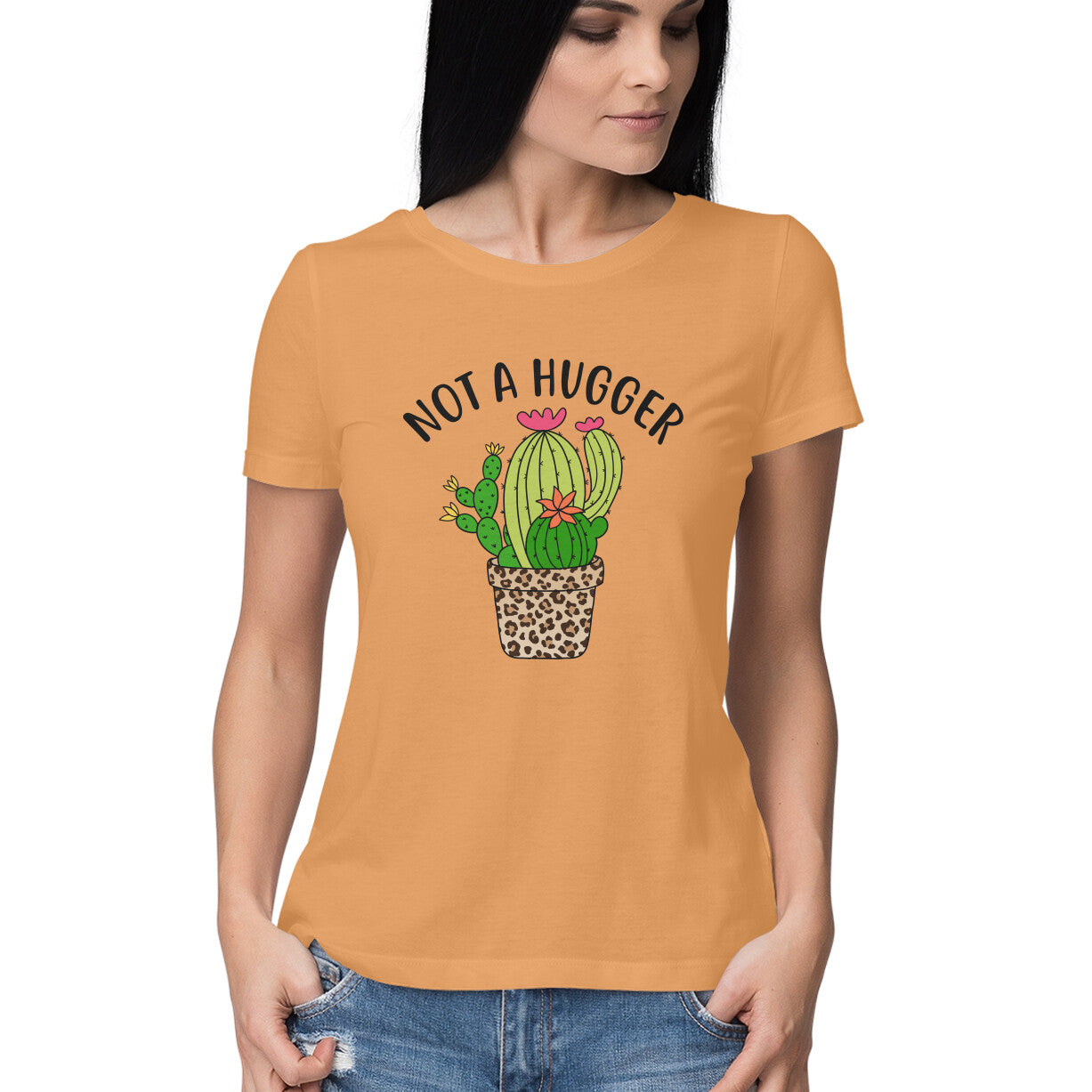 Women's Not A Hugger Sarcastic Quotes T-Shirt