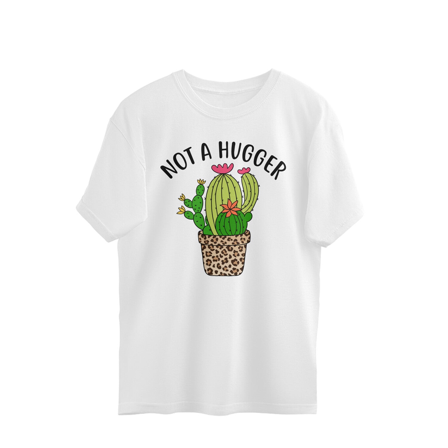 Women's Not A Hugger Sarcastic Quotes Oversized T-Shirt