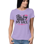 Women's This Bag Contains My Face Design Printed T-Shirt