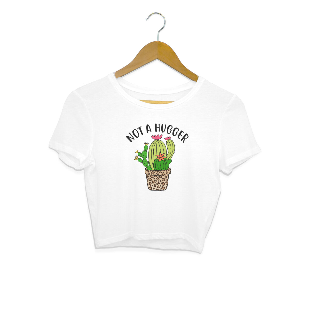 Women's Not A Hugger Sarcastic Quotes Crop Tops