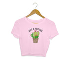 Women's Not A Hugger Sarcastic Quotes Crop Tops