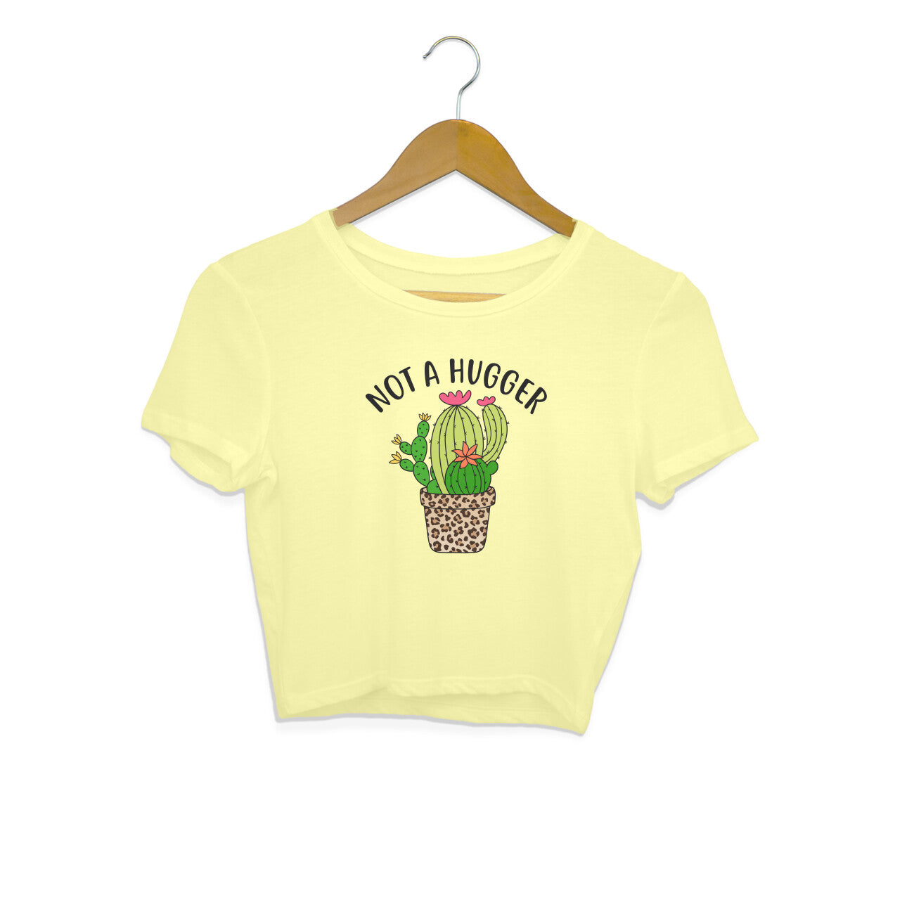 Women's Not A Hugger Sarcastic Quotes Crop Tops