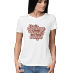 Women's Spring Time Vibes Design Printed T-Shirt