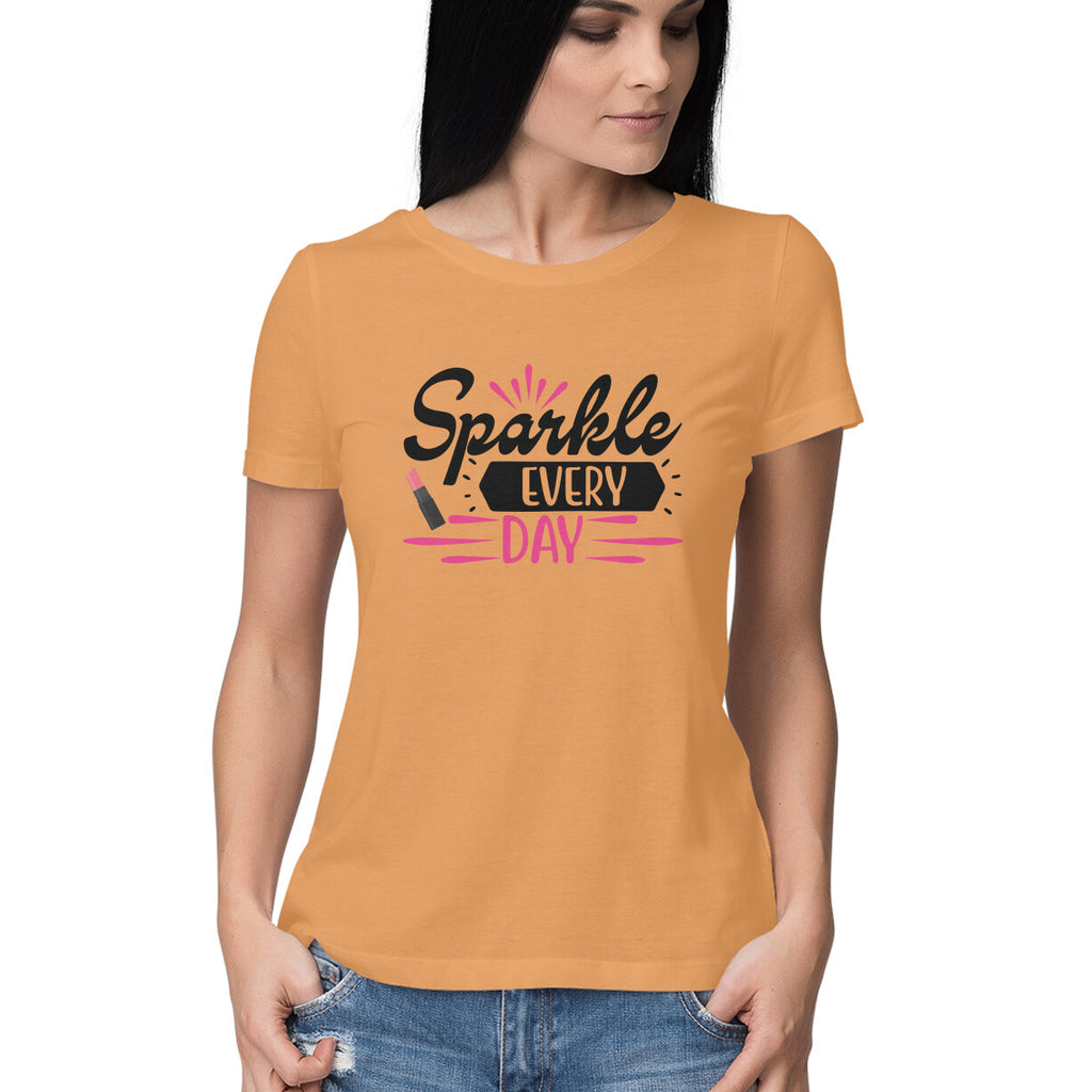Women's Sparkle Everyday Design Printed T-Shirt