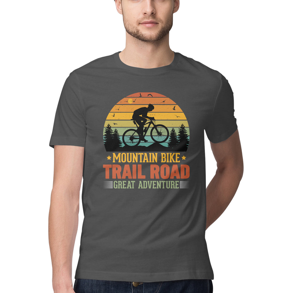Men's Mountain Bike Trail Road Great Adventure  Design Printed T-Shirt