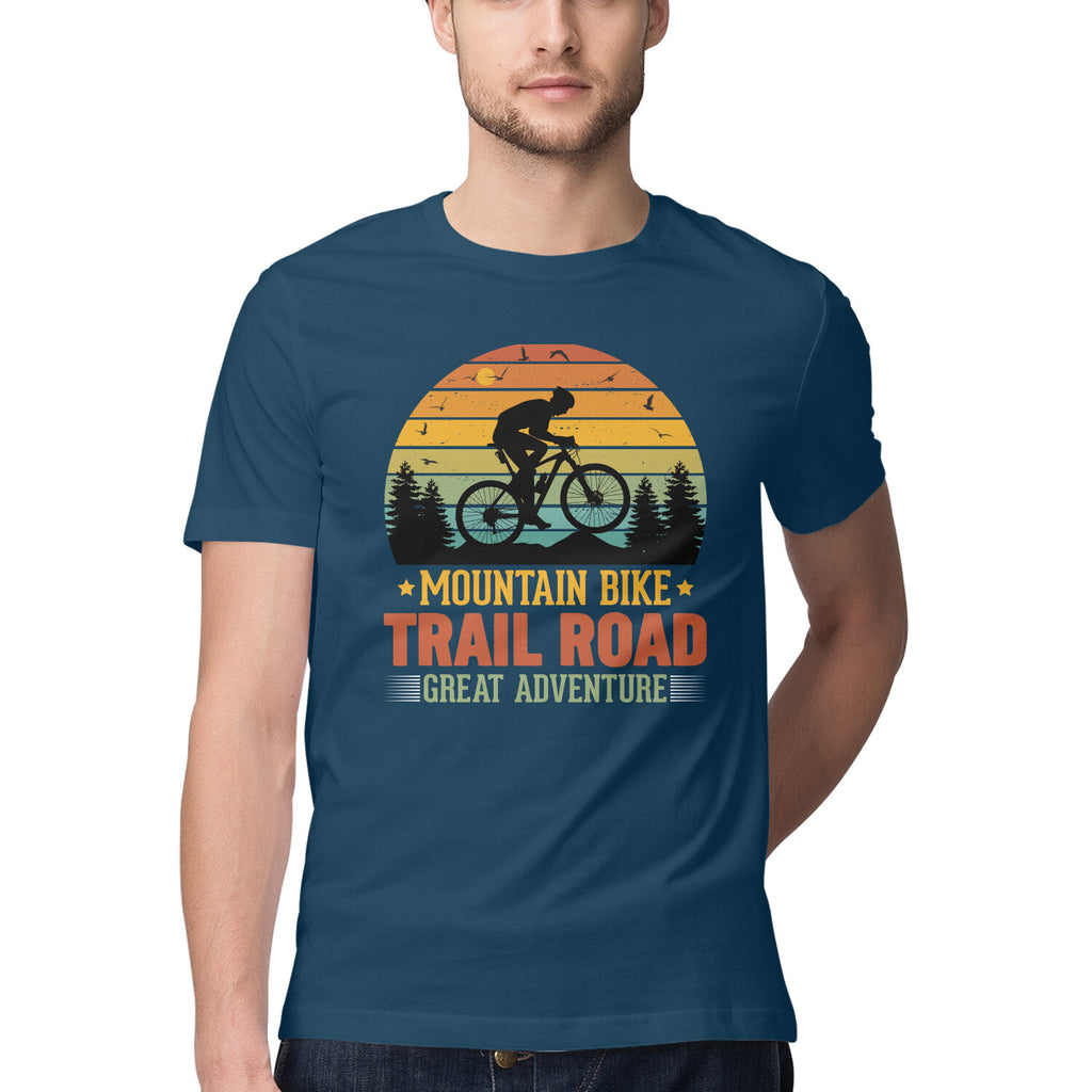 Men's Mountain Bike Trail Road Great Adventure  Design Printed T-Shirt