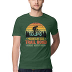 Men's Mountain Bike Trail Road Great Adventure  Design Printed T-Shirt