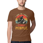 Men's I Ride So I Don't Choke People Motorcycle Biker  Design Printed T-Shirt