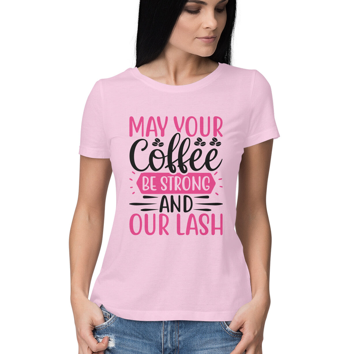 Women's Make Your Coffee Design Printed T-Shirt