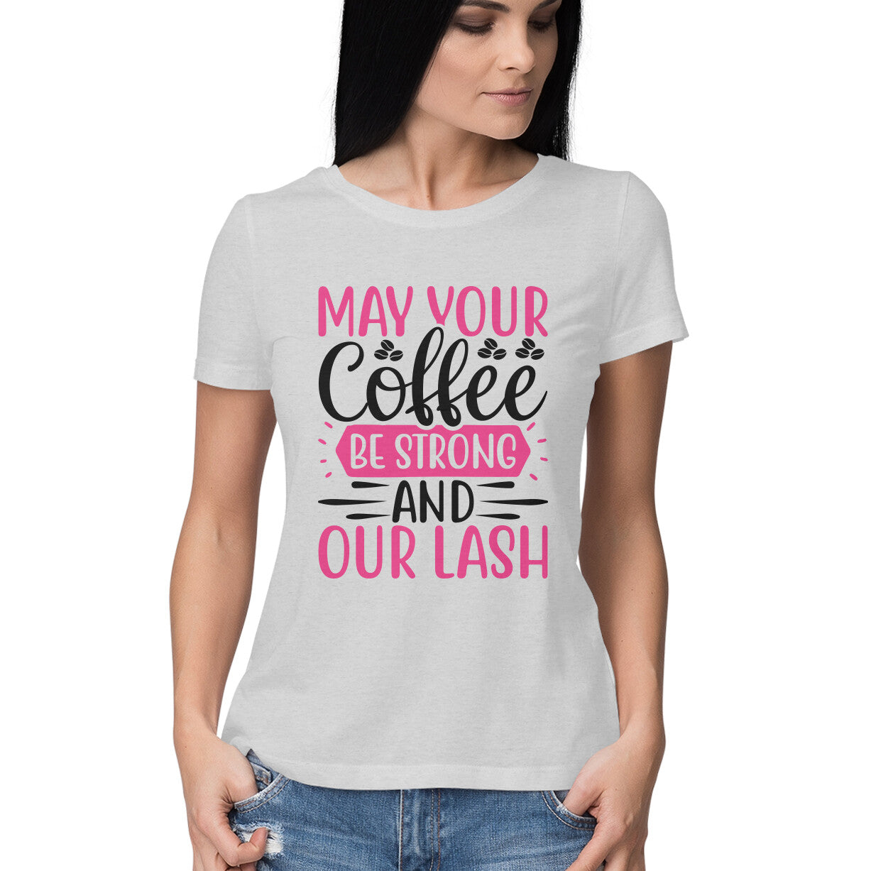 Women's Make Your Coffee Design Printed T-Shirt