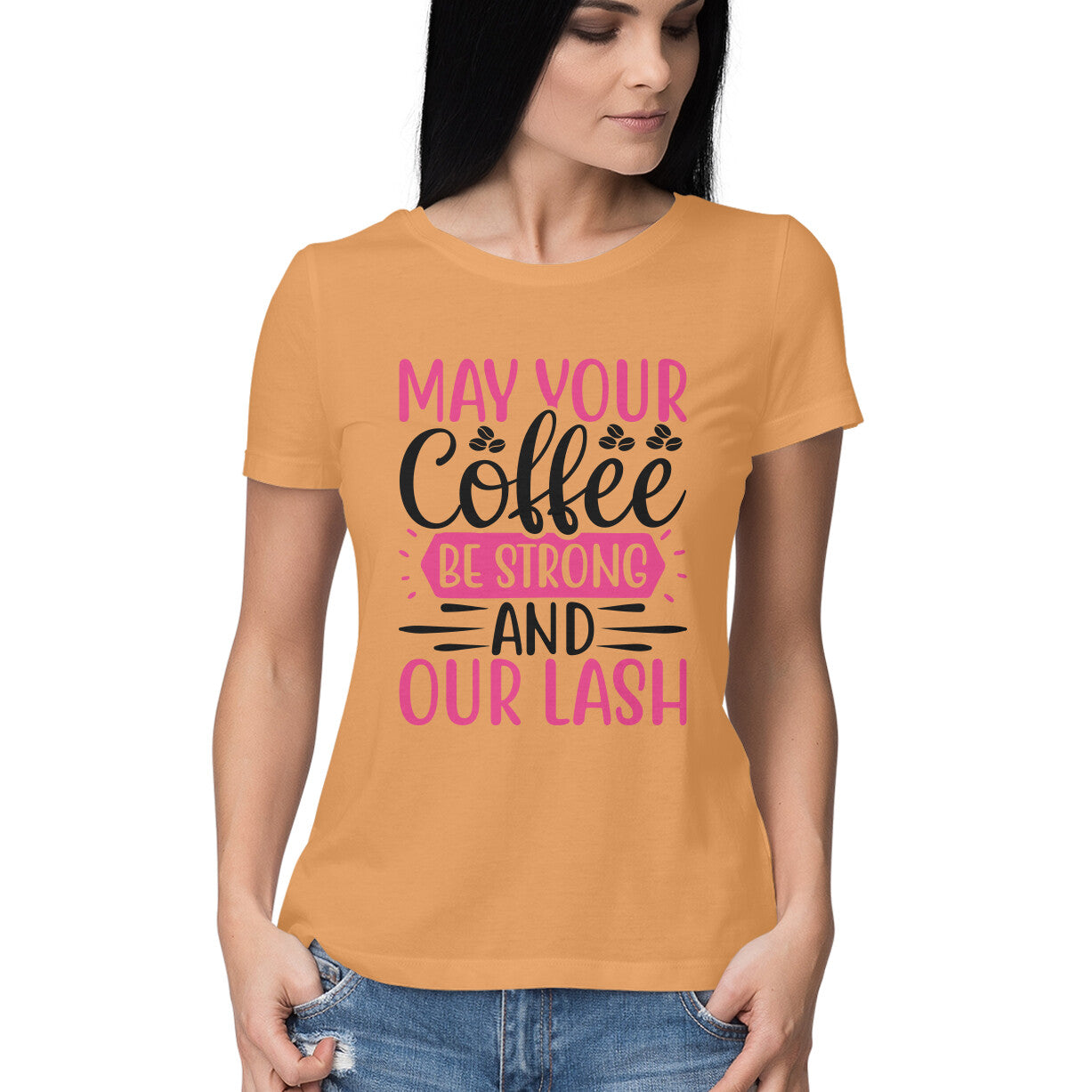Women's Make Your Coffee Design Printed T-Shirt