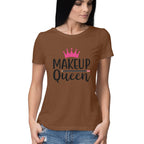 Women's Makeup Queen Design Printed T-Shirt