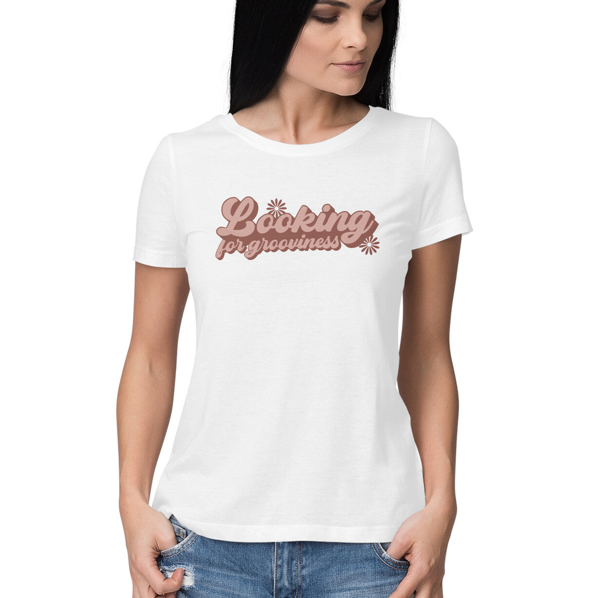 Women's Looking For Grooviness Design Printed T-Shirt Secondary image