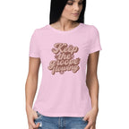 Women's Keep The Groove flowering Design Printed T-Shirt