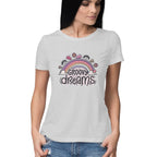 Women's Groovy Dreams Graphics Printed T-Shirt
