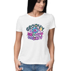 Women's Groovy Groovy Galaxy Graphics Printed T-Shirt