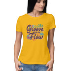 Women's Groovy With The Flow Graphics Printed T-Shirt