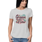 Women's Groovy With The Flow Graphics Printed T-Shirt