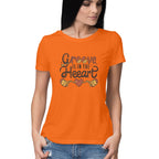 Women's Groove Is In The Heeart Graphics Printed T-Shirt