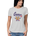 Women's Groove Is In The Heart Graphics Printed T-Shirt