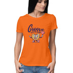 Women's Groove Is In The Heart Graphics Printed T-Shirt