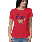 Women's Groove Is In The Heart Graphics Printed T-Shirt