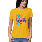 Women's Feeling Groovy Graphics Printed T-Shirt