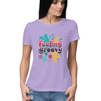 Women's Feeling Groovy Graphics Printed T-Shirt