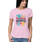 Women's Feeling Groovy Graphics Printed T-Shirt