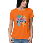 Women's Feeling Groovy Graphics Printed T-Shirt