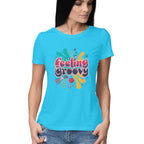 Women's Feeling Groovy Graphics Printed T-Shirt