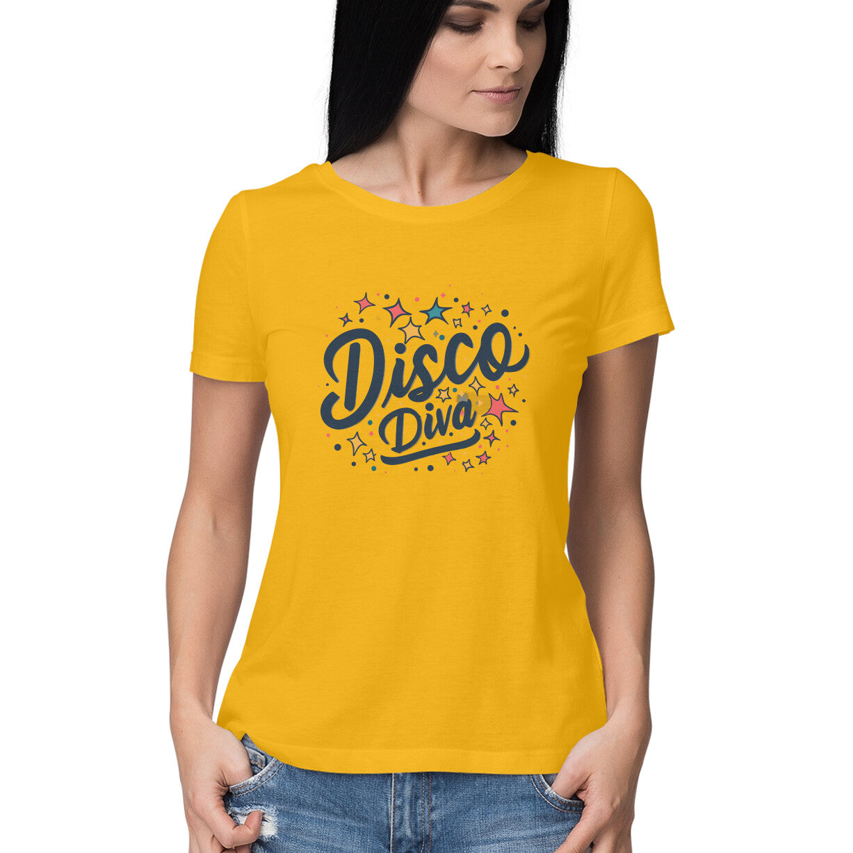 Women's Disco Diva Graphics Printed T-Shirt Secondary image