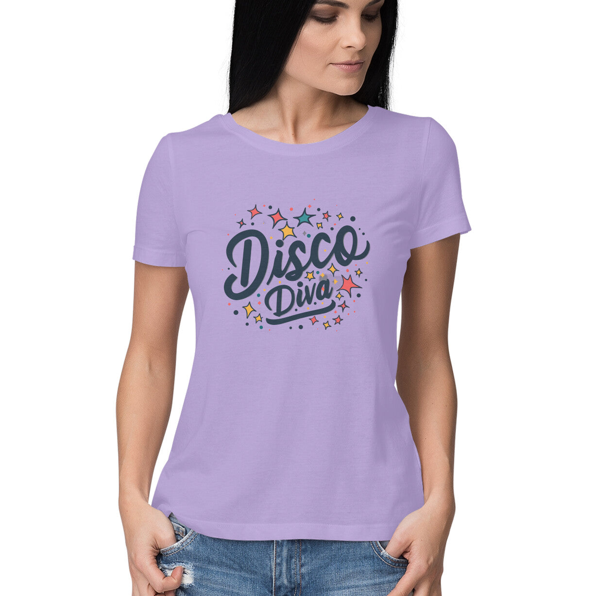 Women's Disco Diva Graphics Printed T-Shirt
