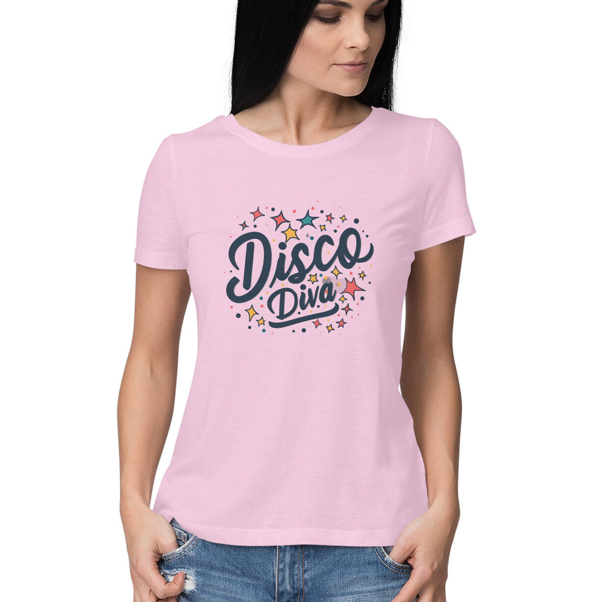 Women's Disco Diva Graphics Printed T-Shirt