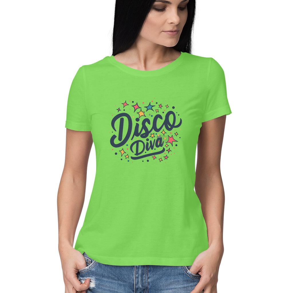 Women's Disco Diva Graphics Printed T-Shirt
