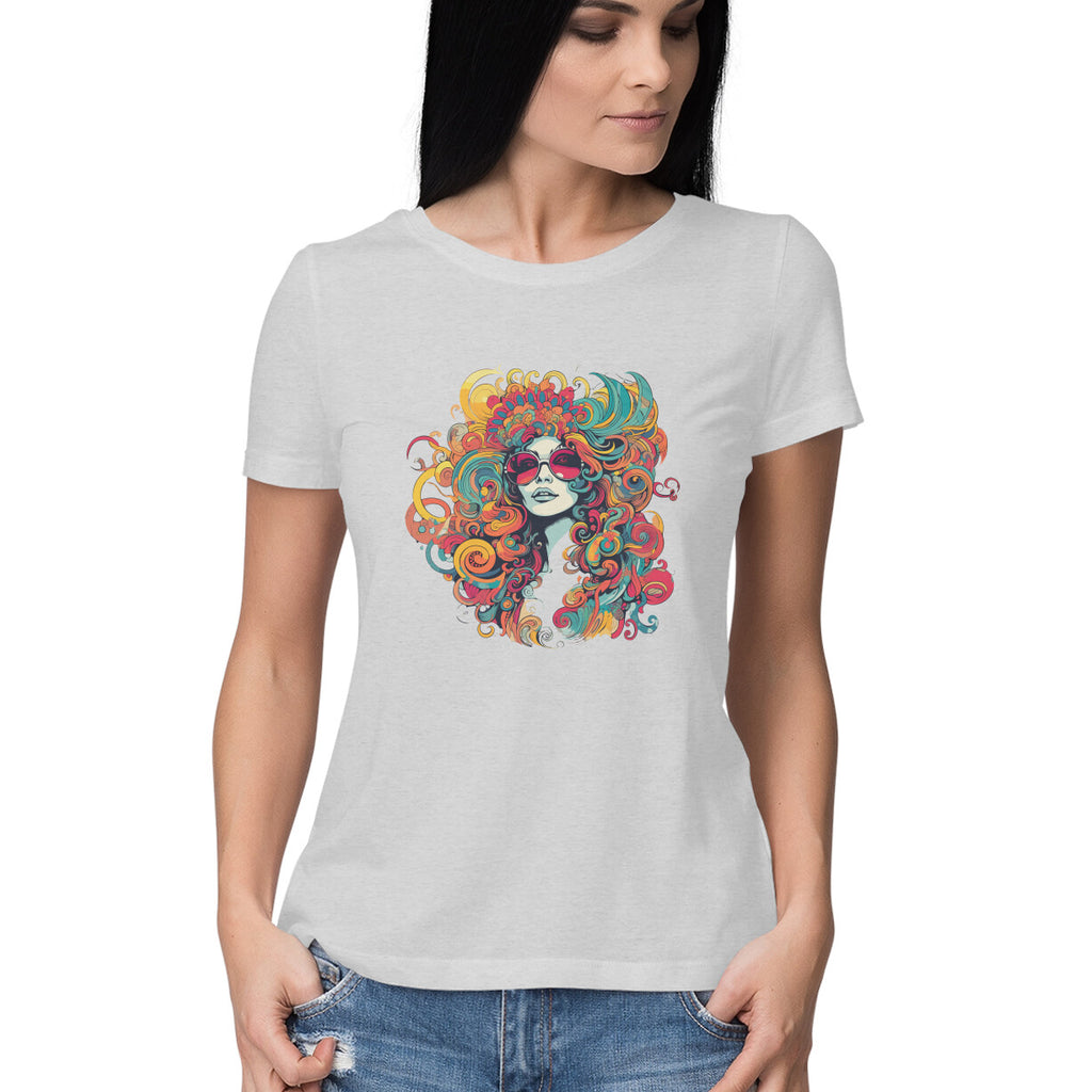 Women's feeling groovy Graphics Printed T-Shirt