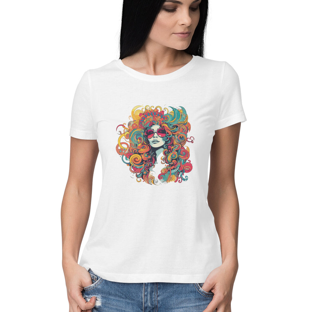 Women's feeling groovy Graphics Printed T-Shirt