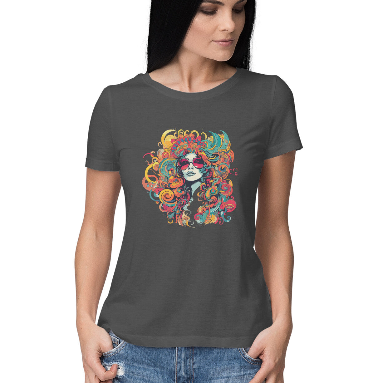 Women's feeling groovy Graphics Printed T-Shirt