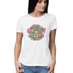 Women's Groovy Mom Graphics Printed T-Shirt